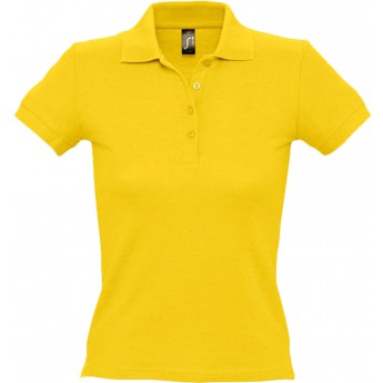 Купить Рубашка поло женская PEOPLE 210 желтая, размер L