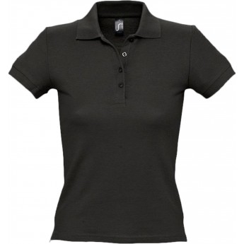 Купить Рубашка поло женская PEOPLE 210 черная, размер XL