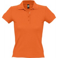 Рубашка поло женская PEOPLE 210 оранжевая, размер L
