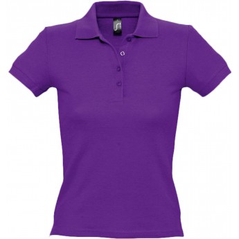 Купить Рубашка поло женская PEOPLE 210 темно-фиолетовая, размер L