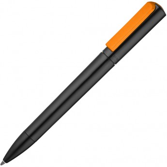 Купить Ручка шариковая Split Black Neon, черная с оранжевым