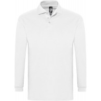 Рубашка поло мужская с длинным рукавом WINTER II 210 белая, размер M