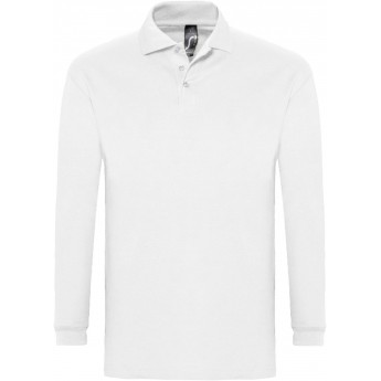 Купить Рубашка поло мужская с длинным рукавом WINTER II 210 белая, размер S