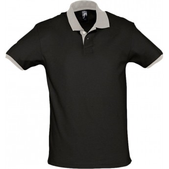 Купить Рубашка поло Prince 190 черная с серым, размер L