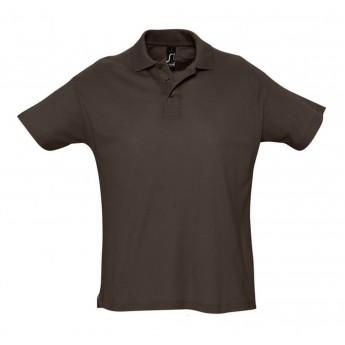 Купить Рубашка поло мужская SUMMER 170 темно-коричневая (шоколад), размер XXL