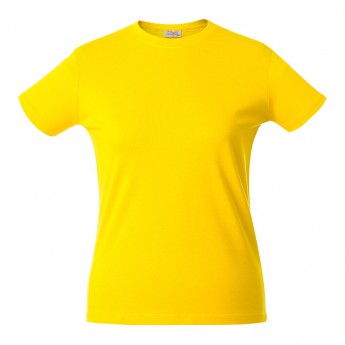 Купить Футболка женская HEAVY LADY желтая, размер XL