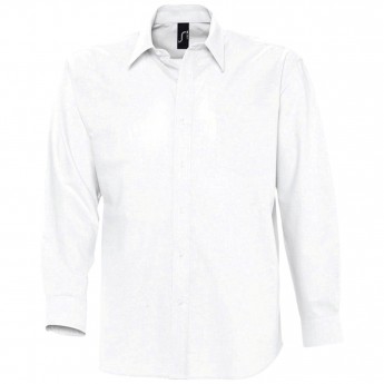 Купить Рубашка мужская с длинным рукавом BOSTON белая, размер S