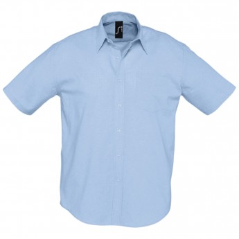 Купить Рубашка мужская с коротким рукавом BRISBANE голубая, размер XXL