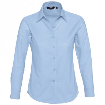 Купить Рубашка женская с длинным рукавом EMBASSY голубая, размер XL