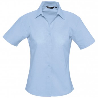 Купить Рубашка женская с коротким рукавом ELITE голубая, размер S 