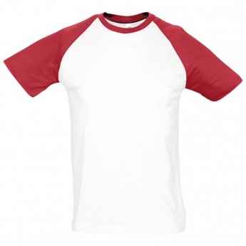 Купить Футболка мужская двухцветная FUNKY 150, белый/красный, размер XL
