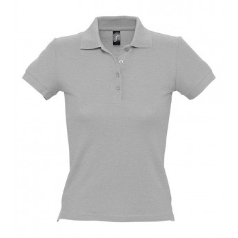 Купить Рубашка поло женская PEOPLE 210 серый меланж, размер XXL
