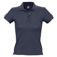 Рубашка поло женская PEOPLE 210 темно-синяя (navy), размер L