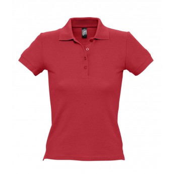 Купить Рубашка поло женская PEOPLE 210 красная, размер S