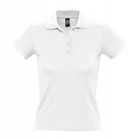 Рубашка поло женская PEOPLE 210 белая, размер XXL
