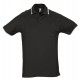 Рубашка поло мужская с контрастной отделкой PRACTICE 270 черная, размер XL