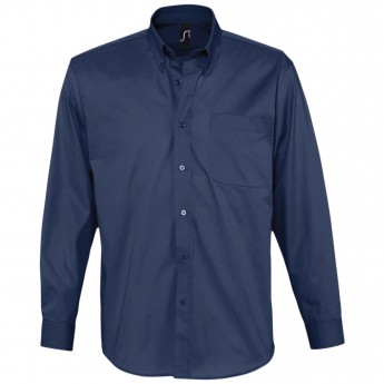 Купить Рубашка мужская с длинным рукавом BEL AIR темно-синяя (кобальт), размер XXL