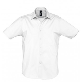 Купить Рубашка мужская с коротким рукавом BROADWAY белая, размер L