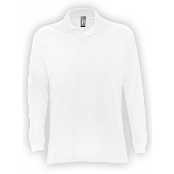 Купить Рубашка поло мужская с длинным рукавом STAR 170, белая, размер S