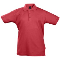 Рубашка поло детская Summer II Kids, красная, на рост 106-116 см