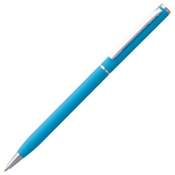 Купить Ручка шариковая Hotel Chrome, ver.2, голубая