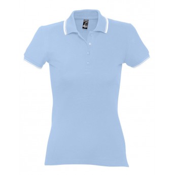 Купить Рубашка поло женская Practice women 270 голубая с белым, размер L