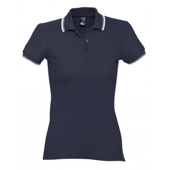 Купить Рубашка поло женская Practice women 270 темно-синяя с белым, размер L