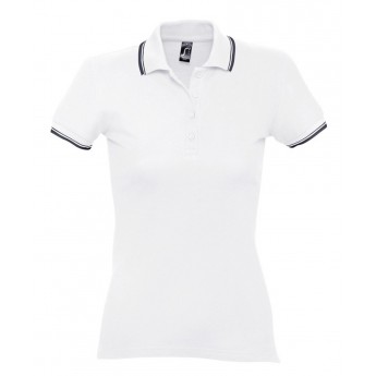 Купить Рубашка поло женская Practice women 270 белая с темно-синим, размер M
