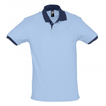 Купить Рубашка поло Prince 190 голубая с темно-синим, размер L