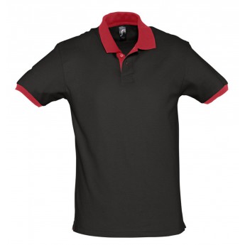 Купить Рубашка поло Prince 190 черная с красным, размер S