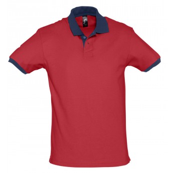 Купить Рубашка поло Prince 190, красная с темно-синим, размер XL