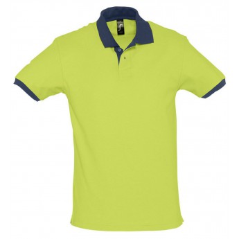 Купить Рубашка поло Prince 190 зеленое яблоко с темно-синим, размер XXL