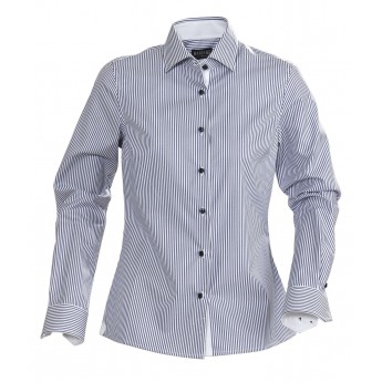 Купить Рубашка женская в полоску RENO LADIES, темно-синяя, размер XL