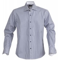 Рубашка мужская в полоску RENO, темно-синяя, размер L