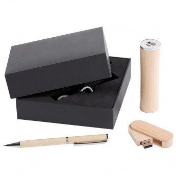 Купить Набор Wood: аккумулятор, флешка и ручка