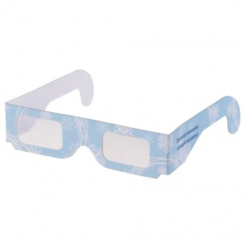 Купить Новогодние 3D очки «Снежинки», голубые