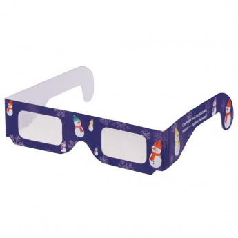 Купить Новогодние 3D очки «Снеговики», синие