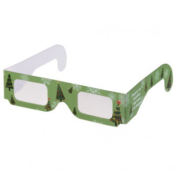 Купить Новогодние 3D очки «Елочки», зеленые