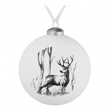 Купить Елочный шар Forest, 10 см, с изображением оленя