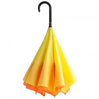 Купить Зонт наоборот Unit Style, трость, оранжево-желтый