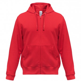 Купить Толстовка мужская Hooded Full Zip красная, размер XXL