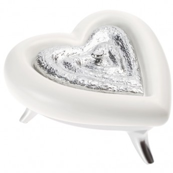Купить Шкатулка «Сердце», бело-серебристая