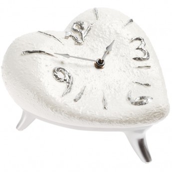 Купить Часы «Сердце», бело-серебристые