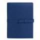 Ежедневник-портфолио River, синий, эко-кожа, недатированный кремовый блок, VIP- подарочная коробка на магните с салфеткой