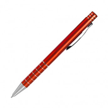 Купить Шариковая ручка, Scotland, нажимной мех-м,корпус-алюминий, оранжевый, матовый/отд-гравировка хром.клетка