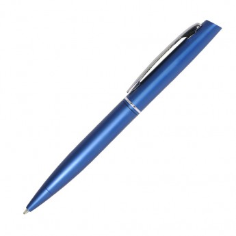 Купить Шариковая ручка, Maestro, поворотный мех-м,корпус-алюминий, матовый, отд-хром, синий