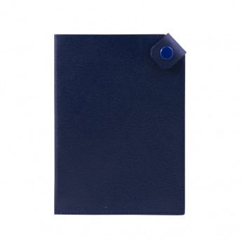 Купить Чехол для паспорта PURE 140*90 мм., застежка на кнопке, натуральная кожа (фактурная), синий