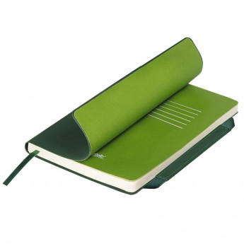 Купить Ежедневник недатированный, Portobello Trend, Alpha, 145х210, 256 стр, зеленый/оливковый, гибкая обложка