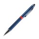 Шариковая ручка, Ocean, поворотный мех-м,алюминий, покрытие синий матовый, для лазерной гравировки, красный
