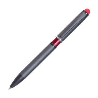Купить Шариковая ручка, IP Chameleon, цвет.база под лазерную гравировку, нажимной. мех-м, корпус-металл.,красный, сил. стилус